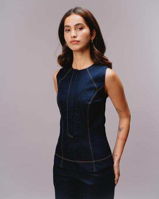DENIM EDGE TOP