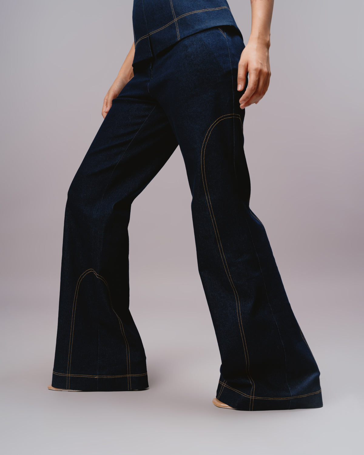 DENIM STITCH TROUSERS