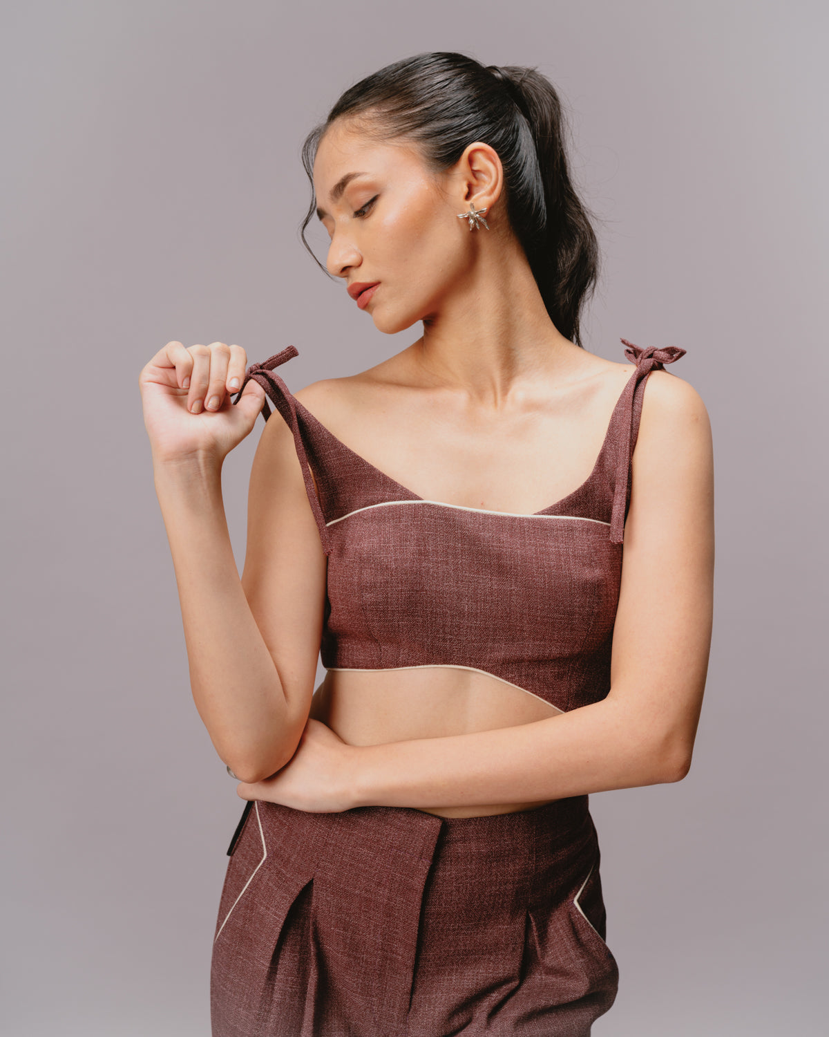 MAROON MIRAGE BUSTIER