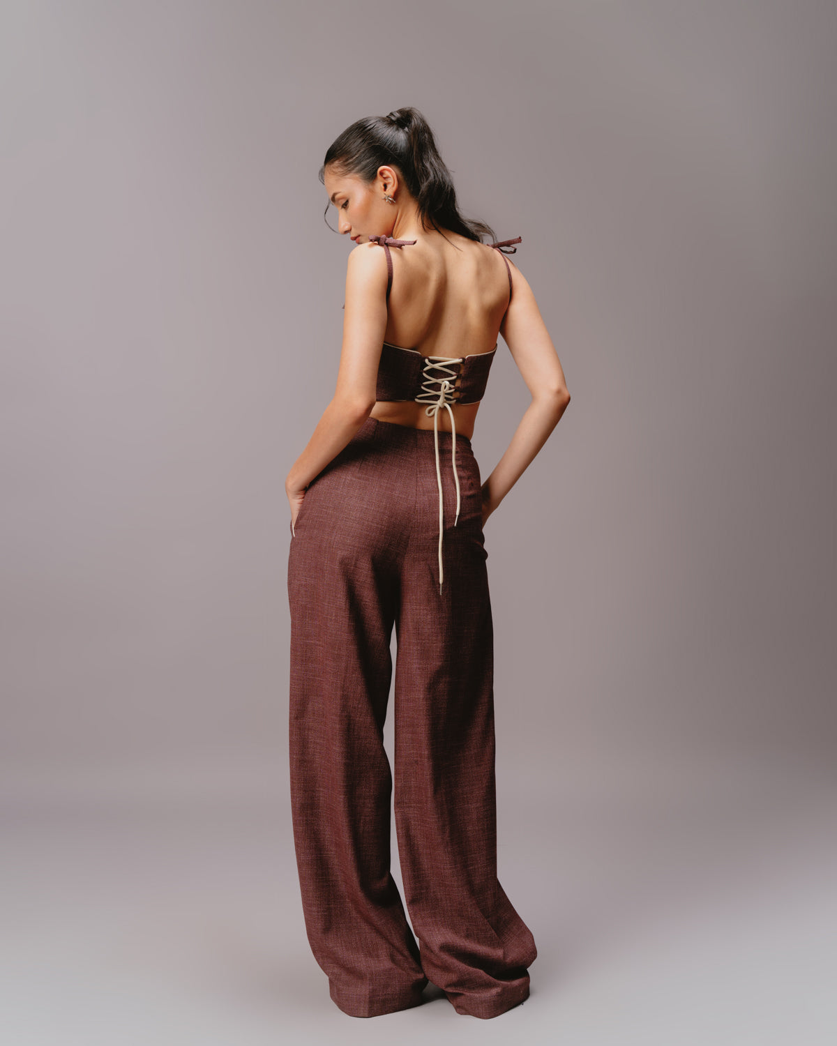 MAROON MIRAGE BUSTIER