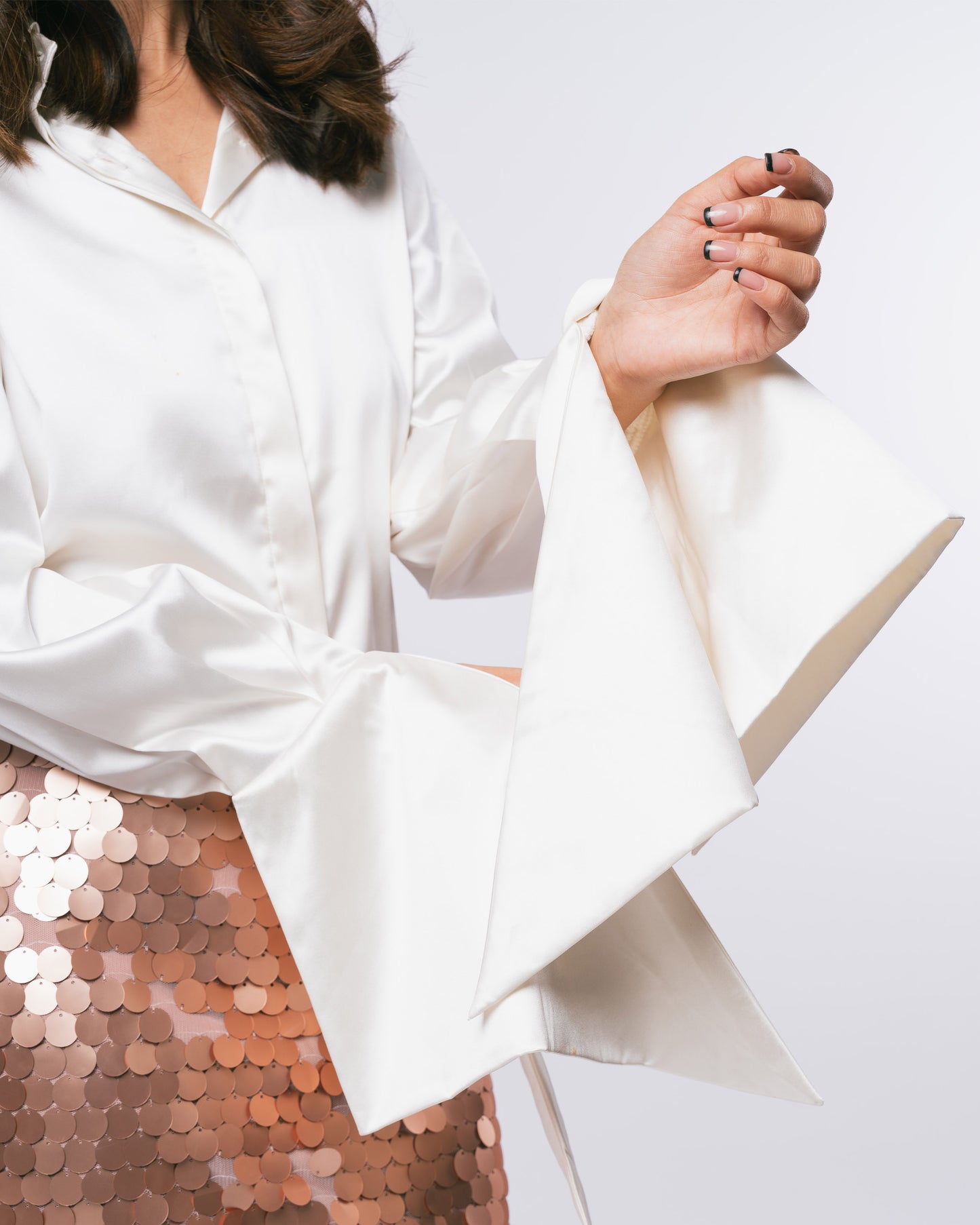 WIDE CUFF SHIRT - WHITE