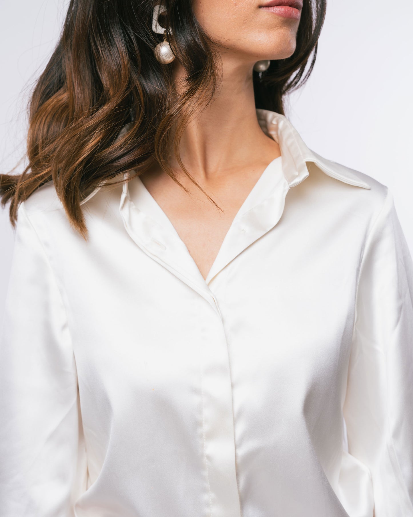 WIDE CUFF SHIRT - WHITE