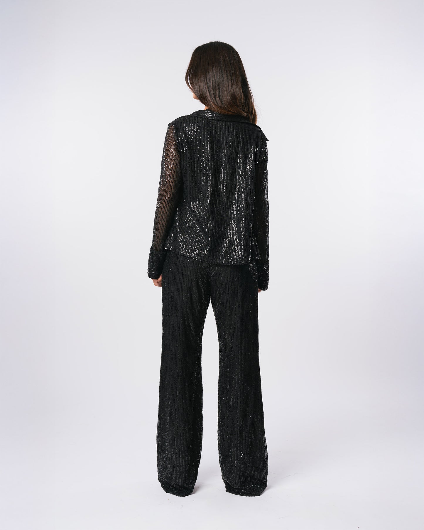 BLACK SEQUIN SHIRT
