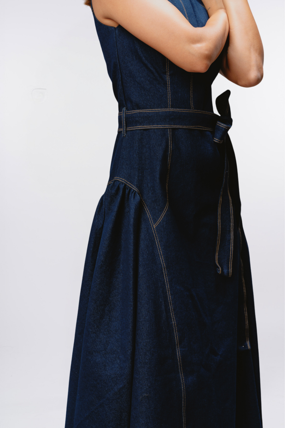 DENIM MIDI DRESS
