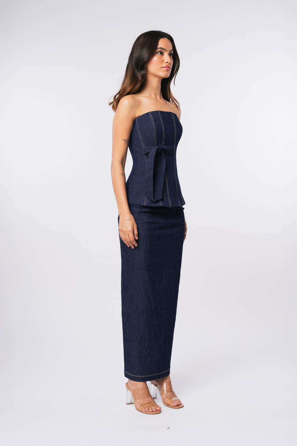 DENIM MIDI SKIRT
