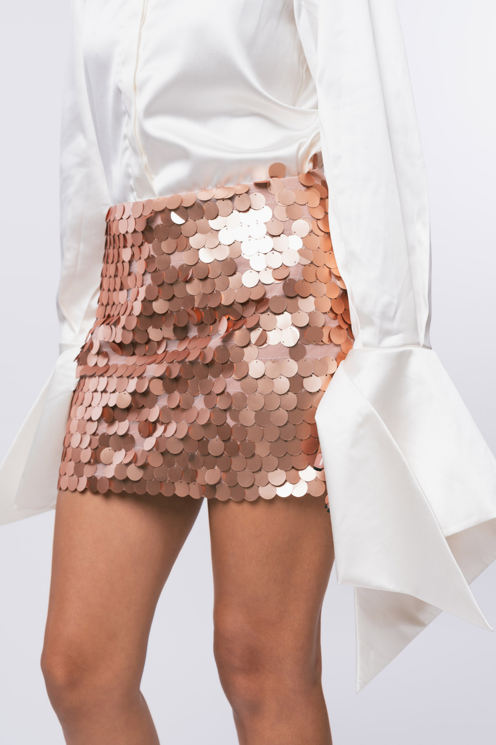 COPPER SEQUIN SKIRT