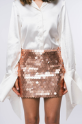 COPPER SEQUIN SKIRT