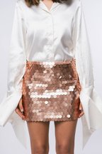 COPPER SEQUIN SKIRT