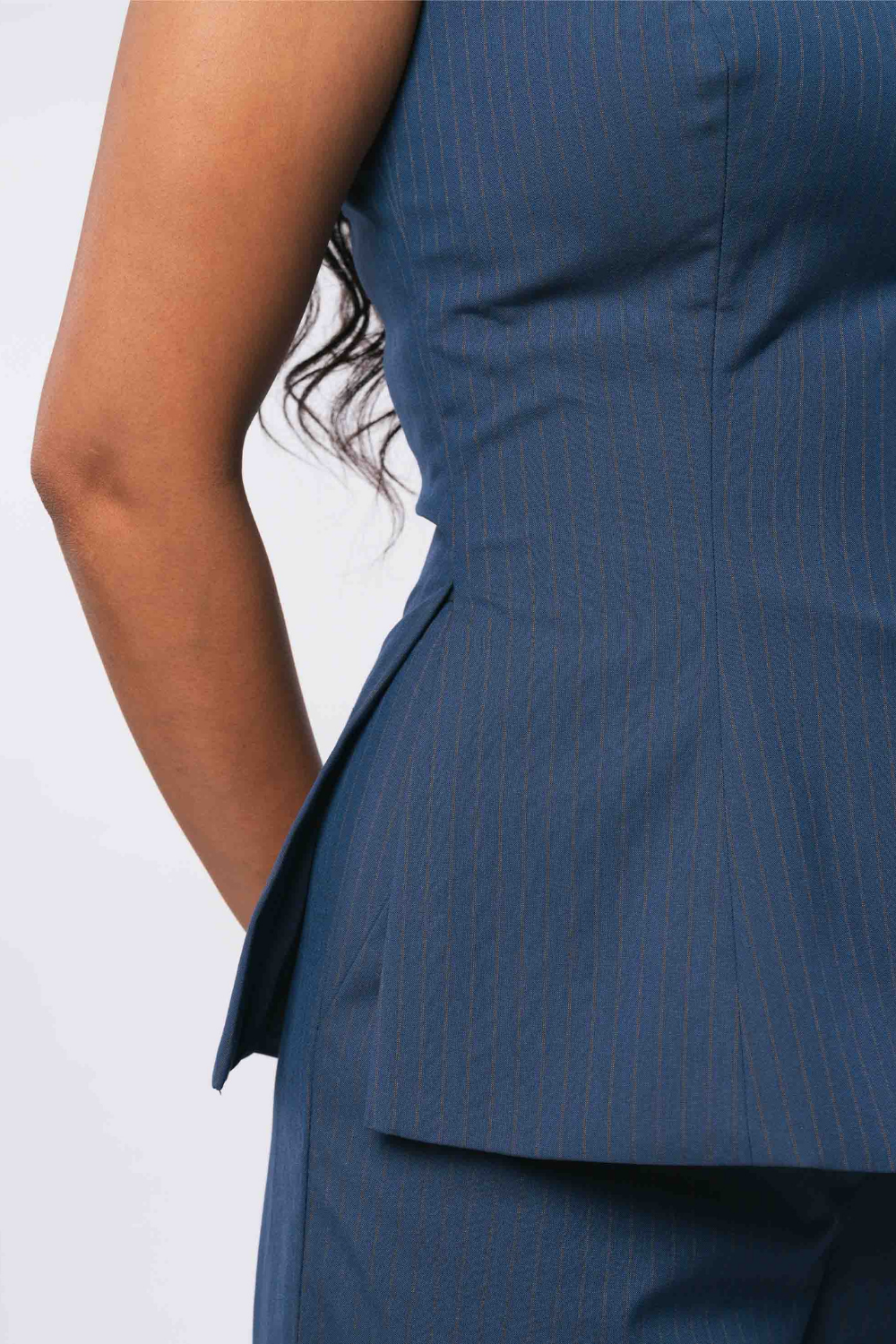 BLUE PINSTRIPE TOP
