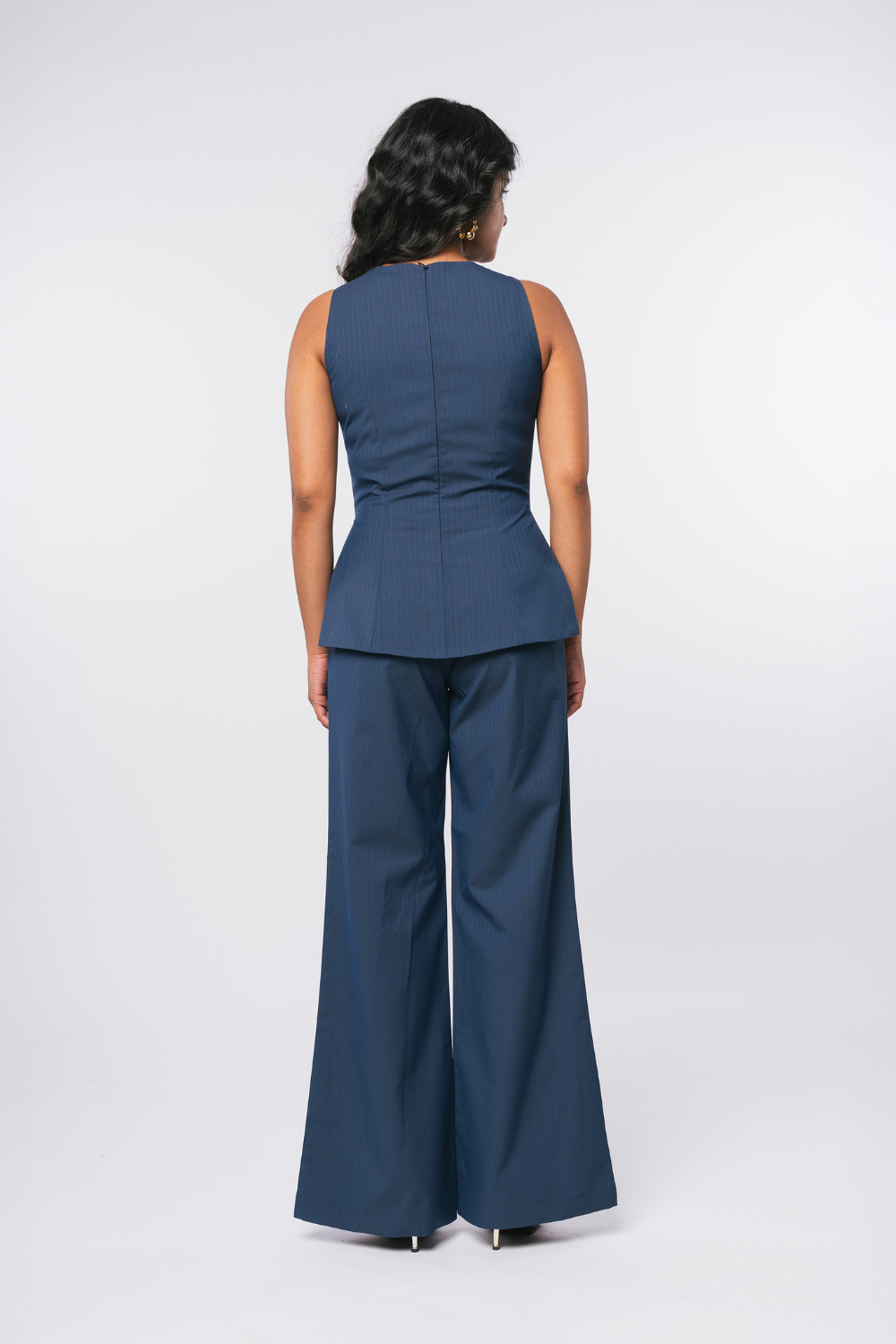BLUE PINSTRIPE TOP
