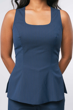 BLUE PINSTRIPE SET