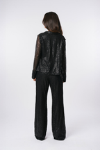 BLACK SEQUIN SHIRT
