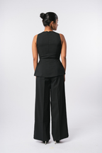 BLACK PINSTRIPE TOP