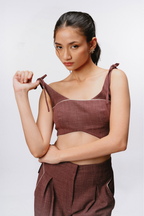 MAROON MIRAGE BUSTIER