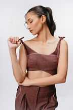 MAROON MIRAGE BUSTIER