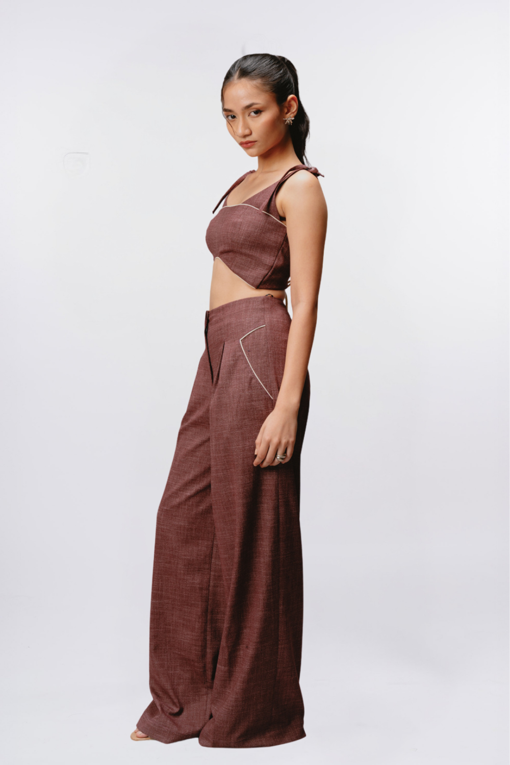 MAROON FADED TROUSERS