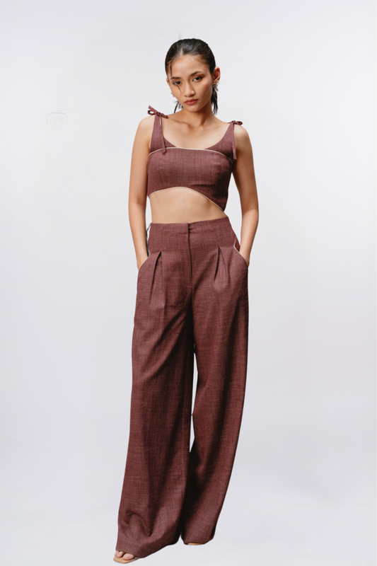 MAROON FADED TROUSERS
