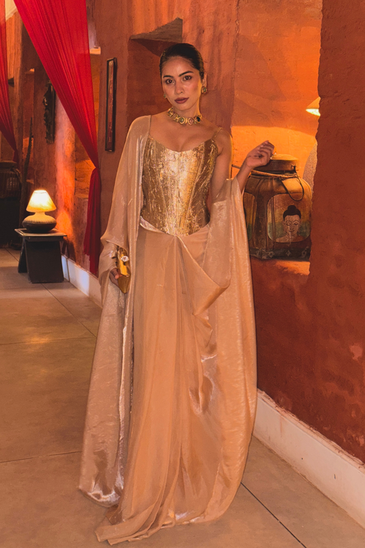 ZAAR CORSET + PEACH SAREE