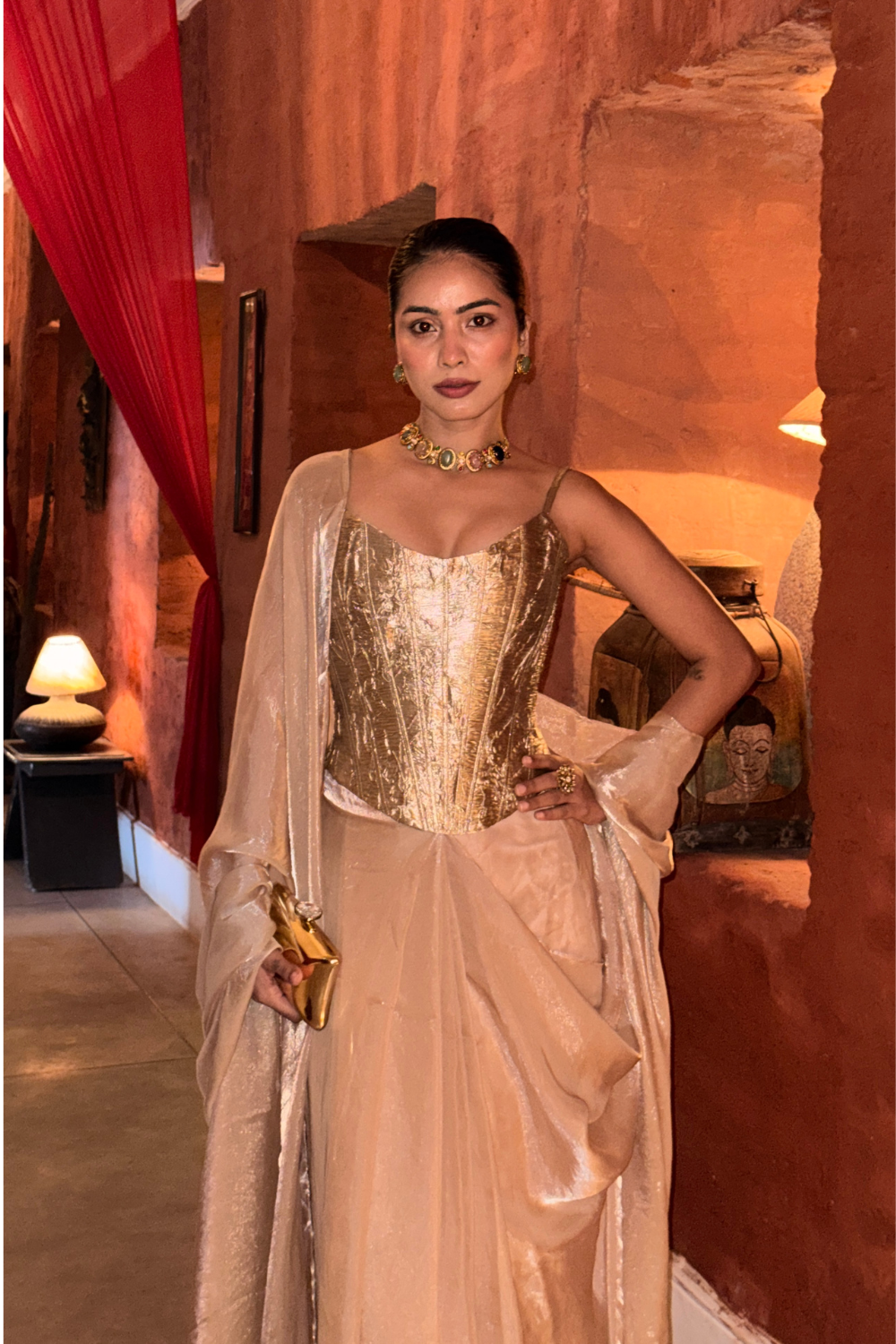 ZAAR CORSET + PEACH SAREE