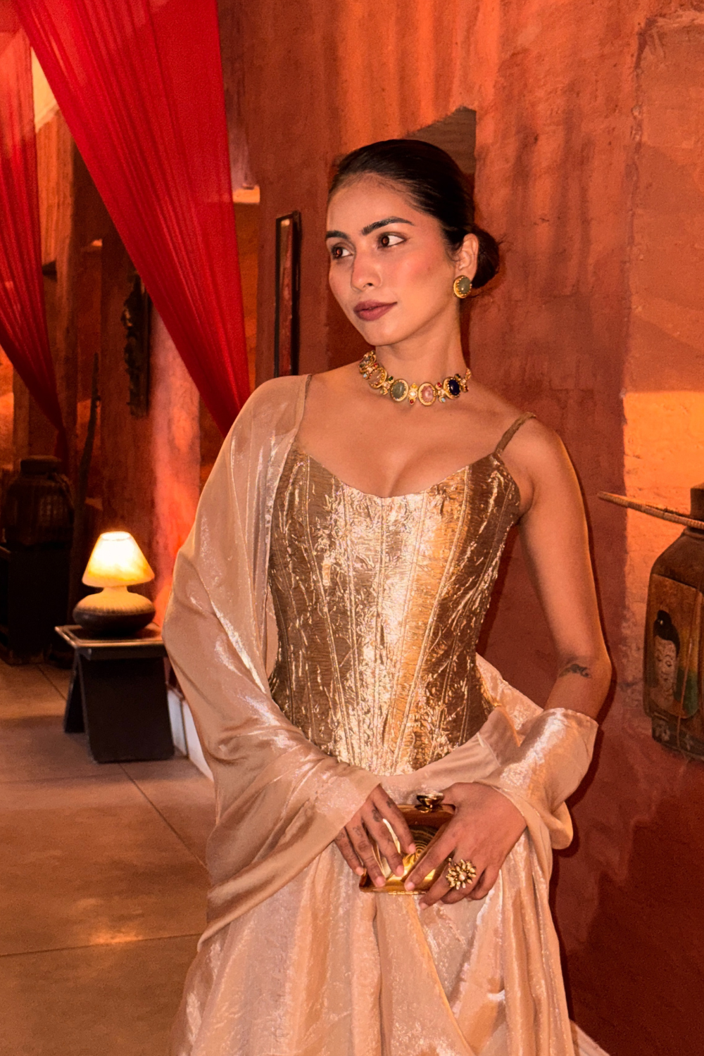 ZAAR CORSET + PEACH SAREE