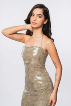 PISTACHIO GLOW SEQUIN DRESS