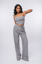 GREY CUFF TROUSERS