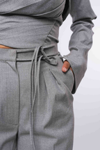 GREY CUFF TROUSERS