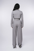 GREY CUFF TROUSERS