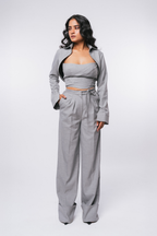 GREY CUFF TROUSERS