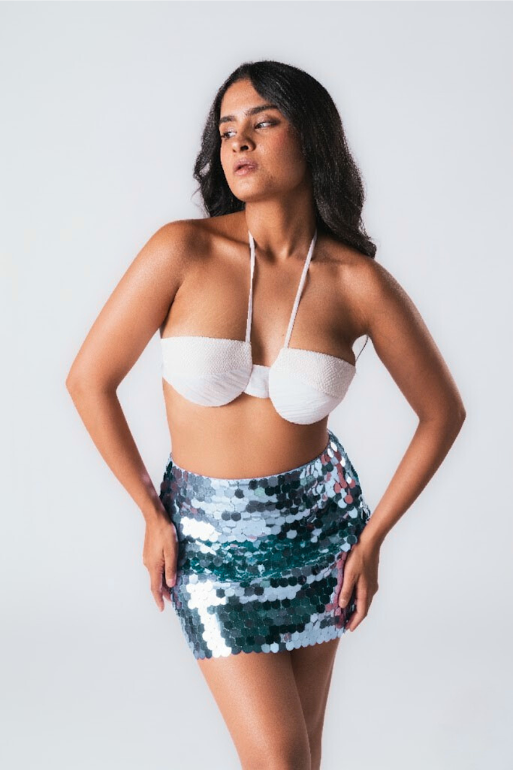 AQUA COIN SKIRT