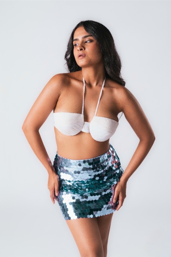 AQUA COIN SKIRT