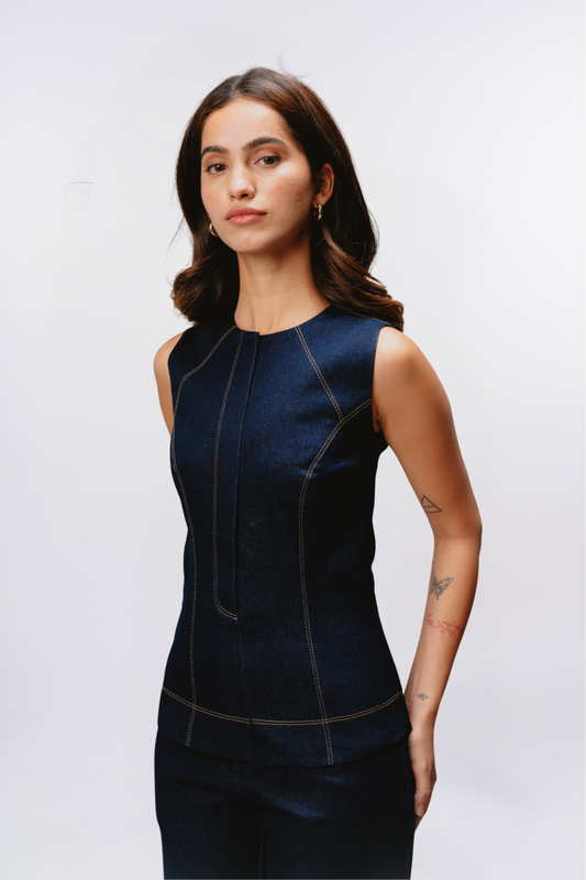 DENIM EDGE TOP