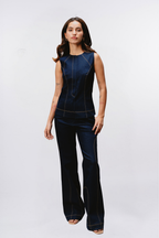 DENIM STITCH TROUSERS