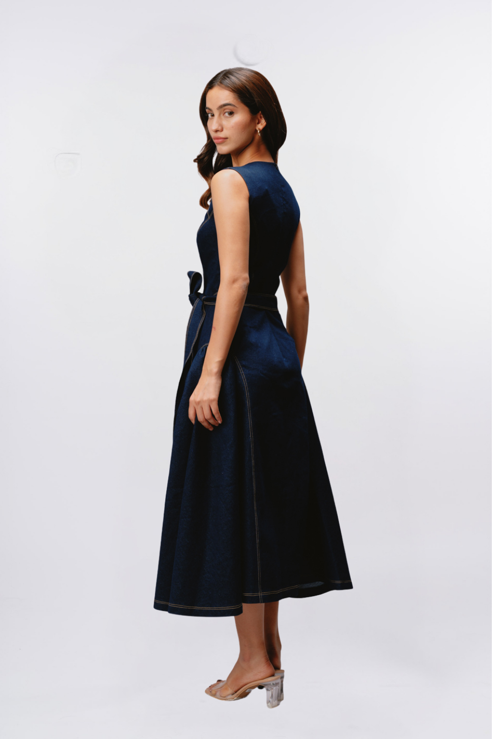 DENIM MIDI DRESS