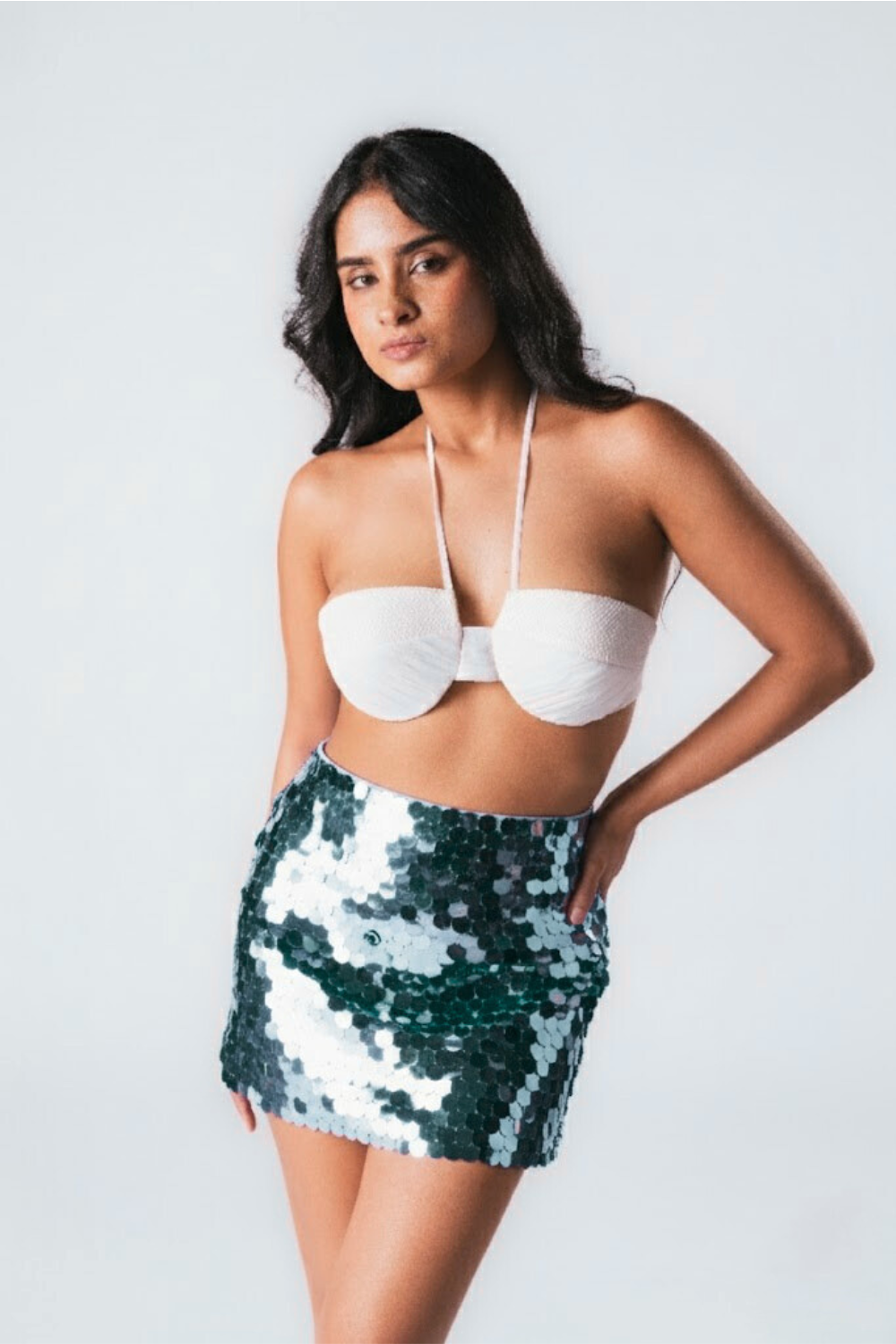 AQUA COIN SKIRT