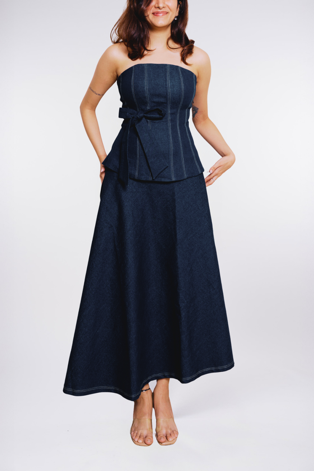 DENIM FLARE SET