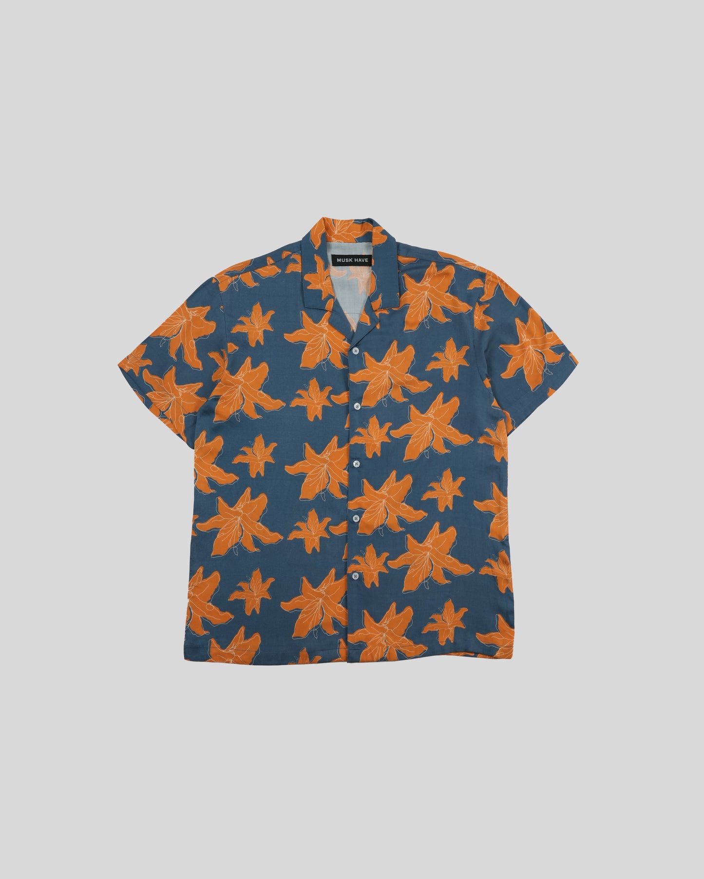 FLORAL INFUSED BOWLING SHIRT