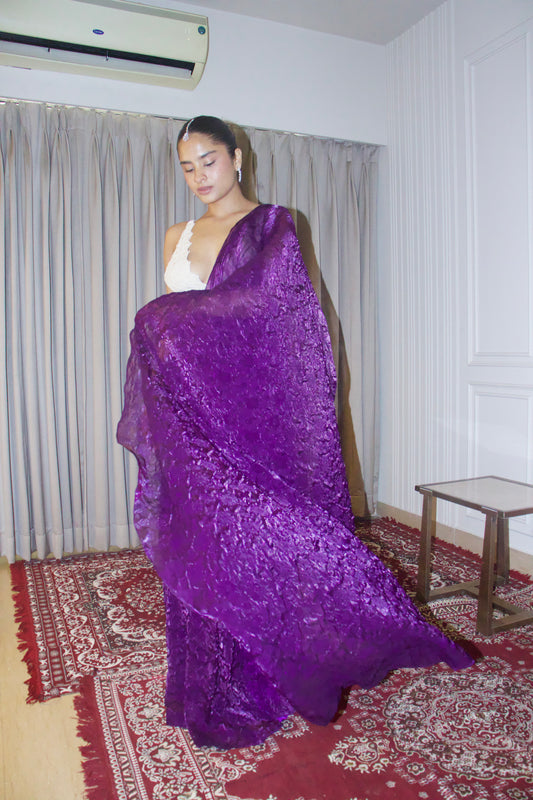 PLUM SAREE