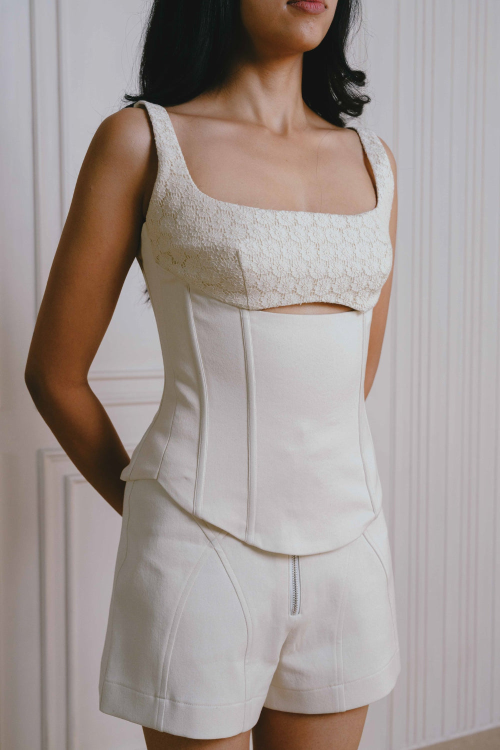IVORY LACE CORSET