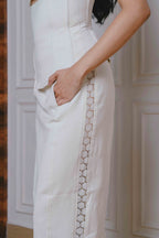 IVORY MIDI SKIRT