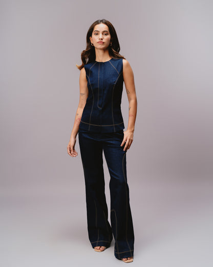 DENIM STITCH TROUSERS