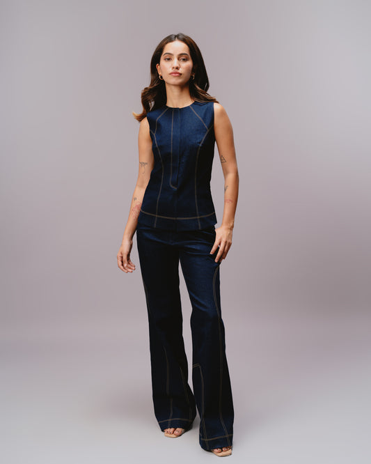 DENIM STITCH TROUSERS