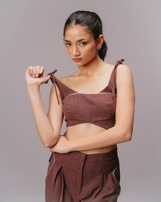 MAROON MIRAGE BUSTIER