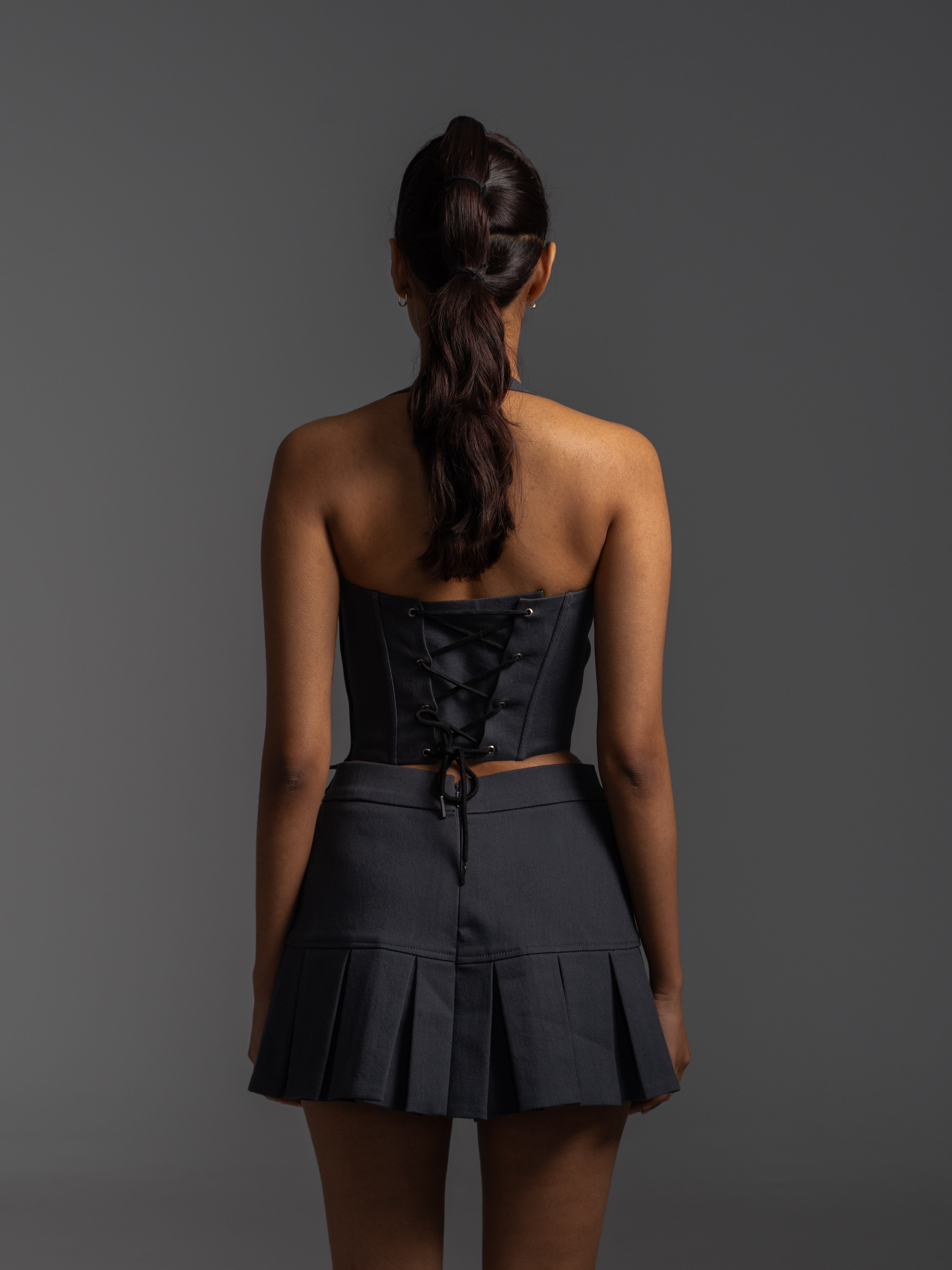 ASYMMETRICAL CORD CORSET
