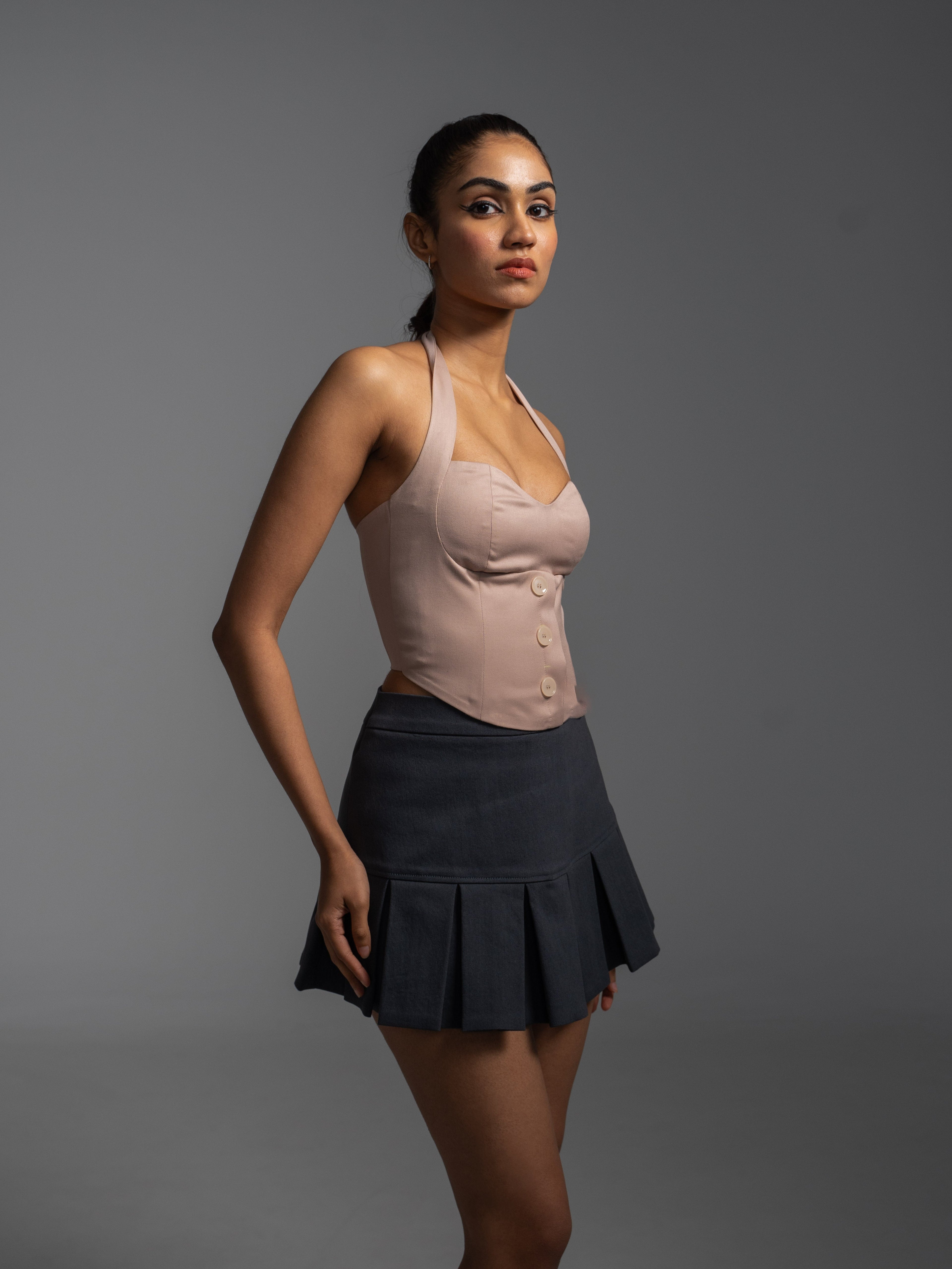 CROSS BUTTON CORSET