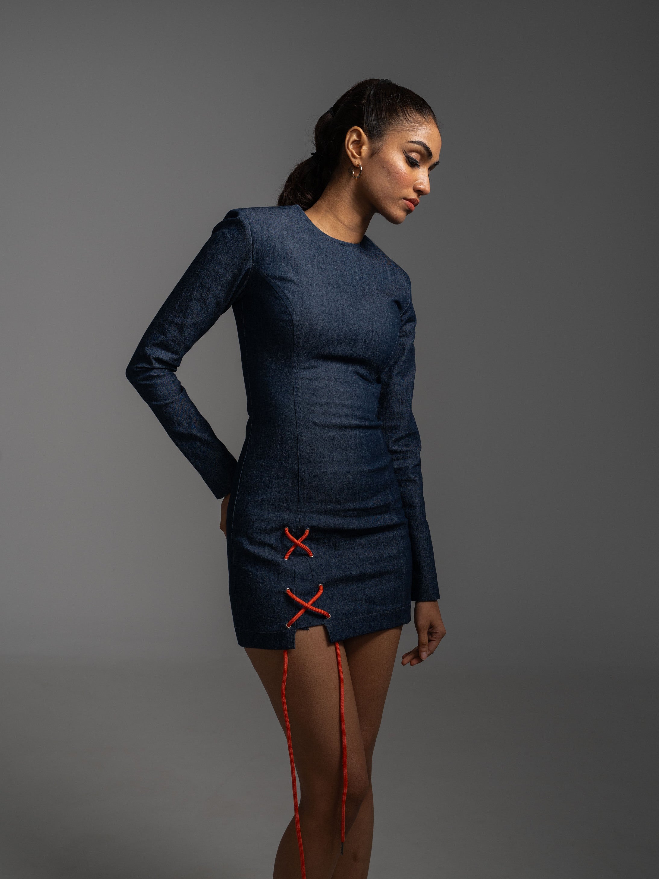 STRUCTURED SLIT DRESS
