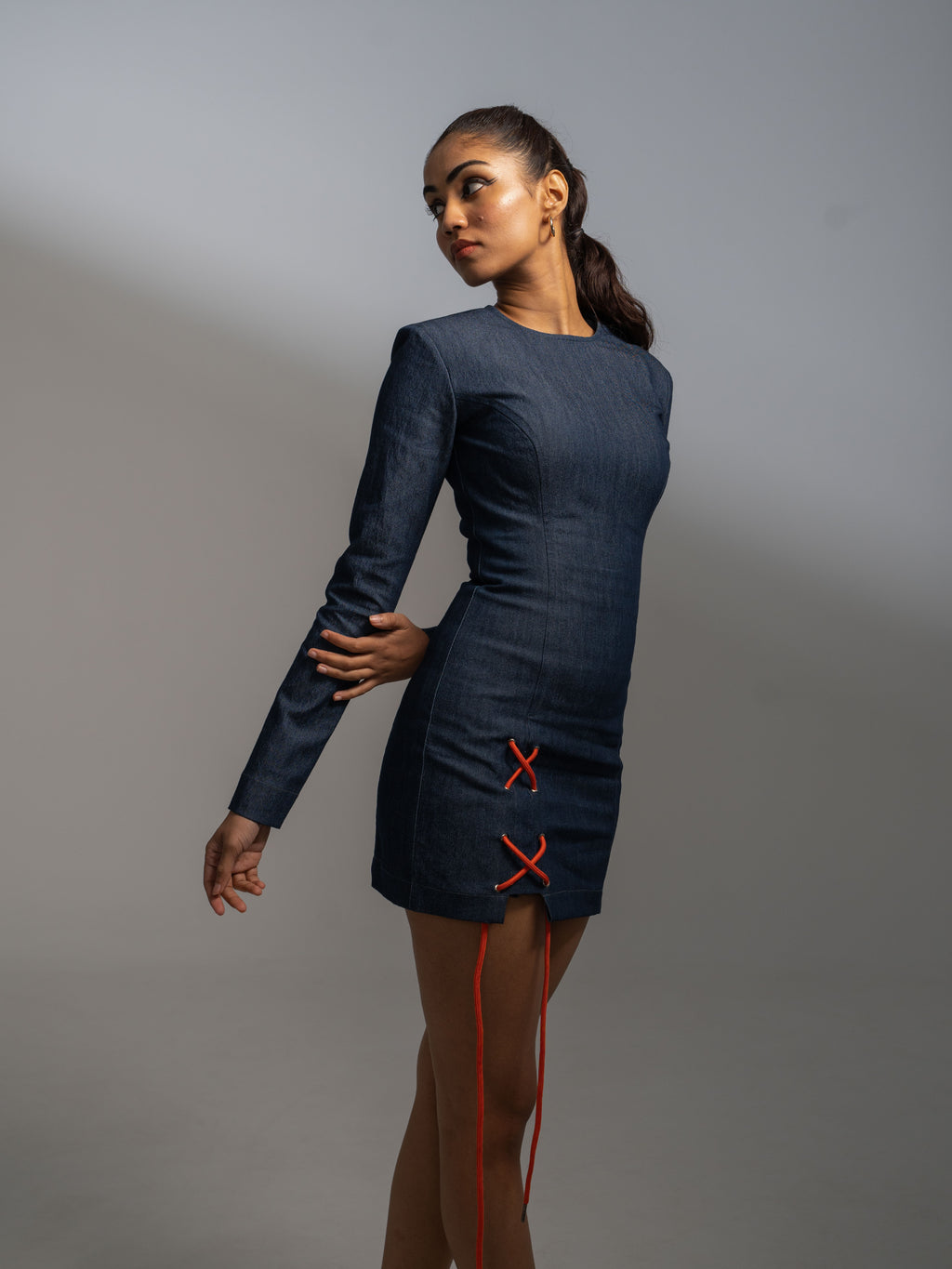 STRUCTURED SLIT DRESS
