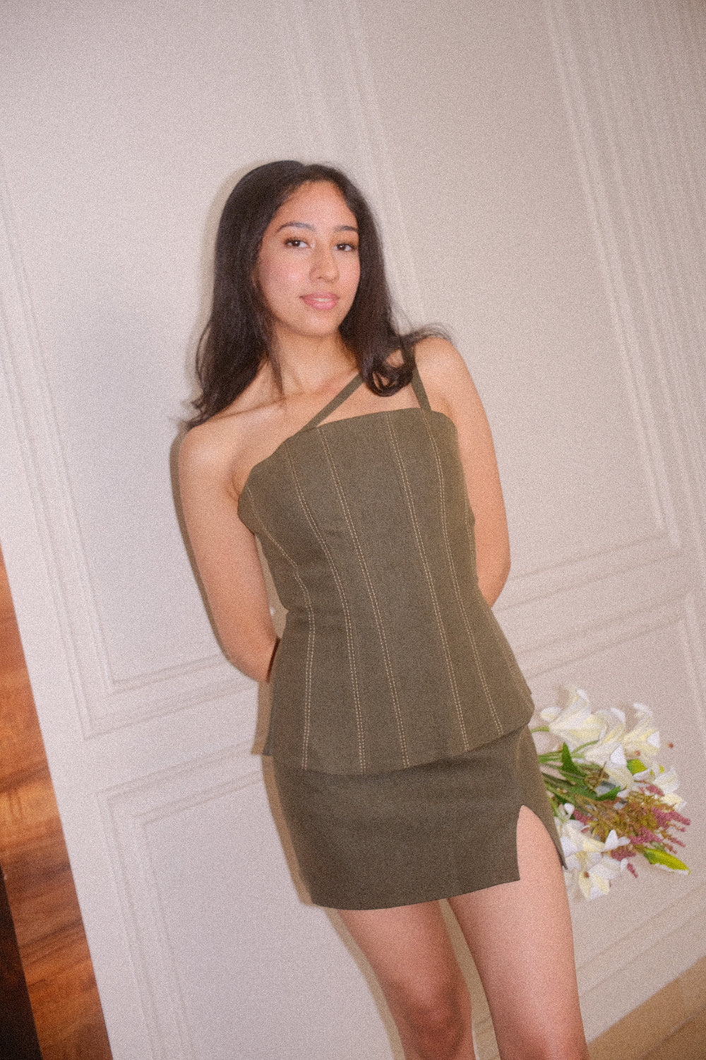 OLIVE STRAP CORSET
