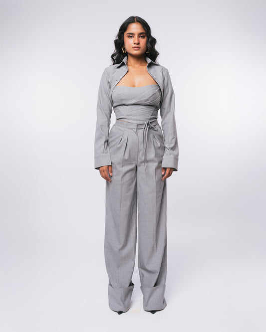 GREY CUFF TROUSERS