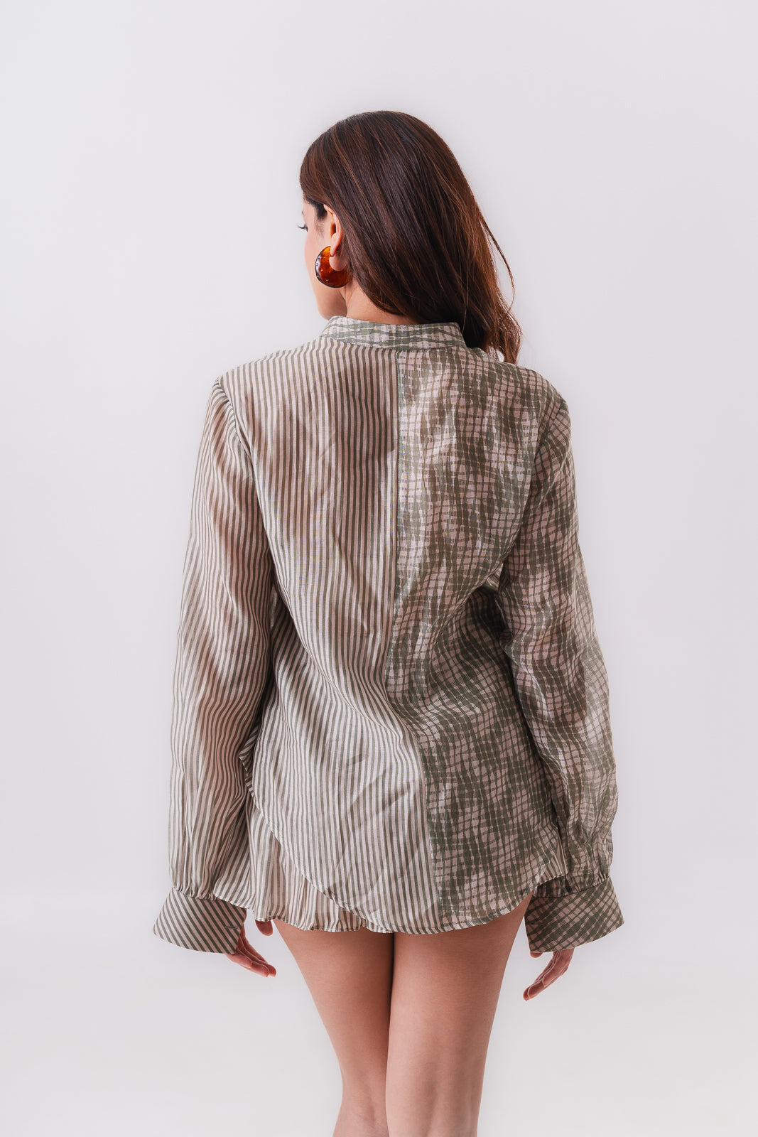 SAGE HALF & HALF SHIRT